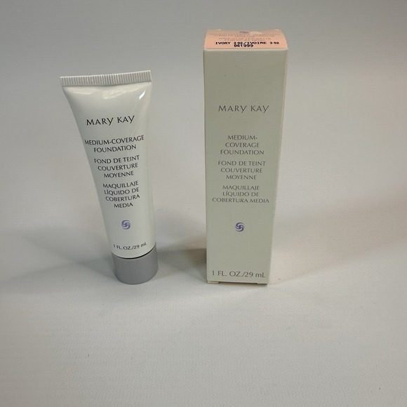 Mary Kay Medium Coverage Foundation Ivory 202 New in Box - Picture 1 of 3